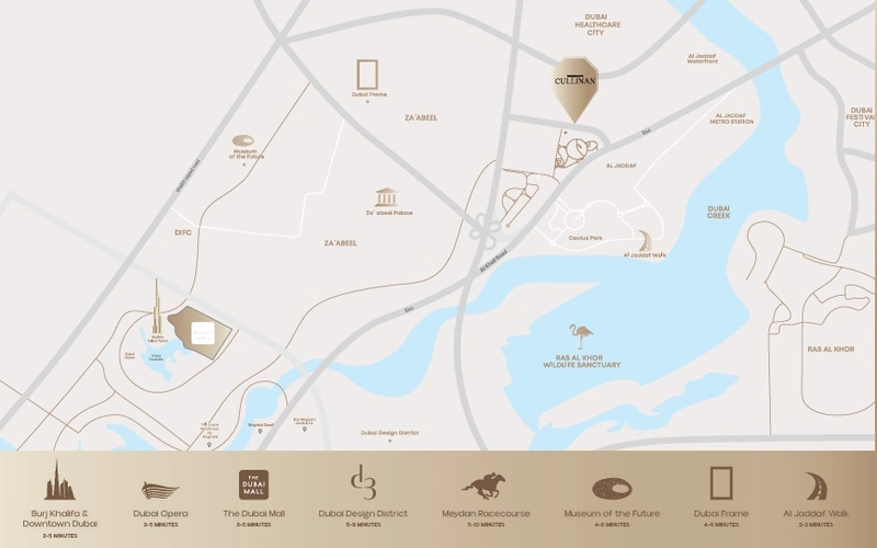 Binghatti Cullinan Location View